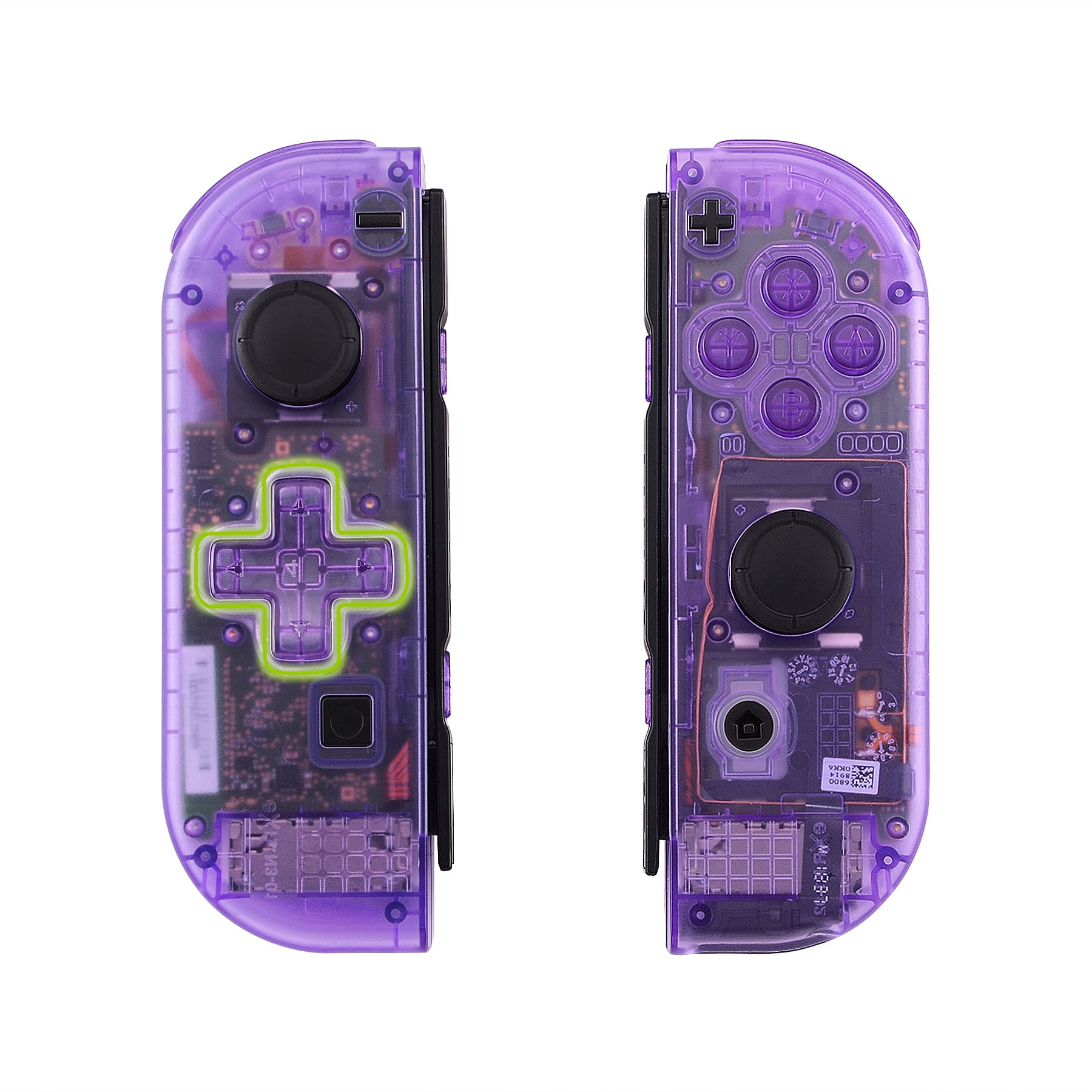 eXtremeRate Transparent Clear Green Joycon Handheld Controller