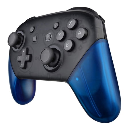 eXtremeRate Clear Atomic Purple Replacement Handle Grips for Nintendo Switch Pro Controller, DIY Hand Grip Shell for Nintendo Switch Pro - Controller NOT Included