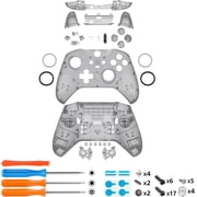 eXtremeRate Clear Black Full Shell Kit for Xbox Elite Series 2 Controller - Faceplate/Backplate w/ Buttons Model 1797