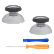 eXtremeRate Clear Black Replacement Thumbsticks Analog Stick Joystick for PS5 BDM-010/020/030/040