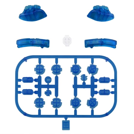 eXtremeRate Clear Blue ABXY Direction Keys SR SL L R ZR ZL Buttons w/ Tools for Nintendo Switch/OLED