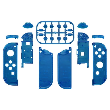 eXtremeRate Clear Blue Housing w/Full Set Buttons Replacement Shell for Nintendo Switch/OLED Joycon