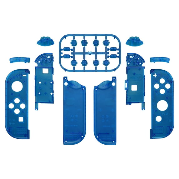 eXtremeRate Clear Blue Housing w/Full Set Buttons Replacement Shell for Nintendo Switch/OLED Joycon