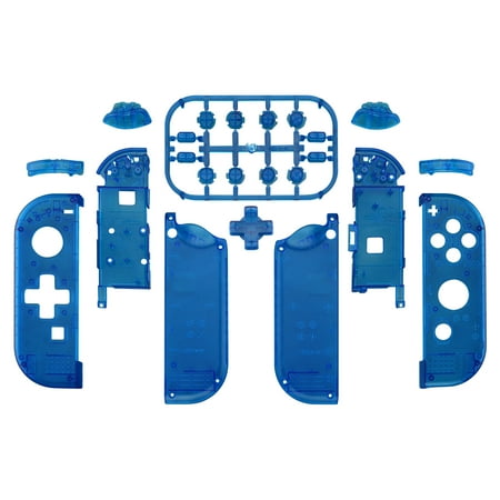 eXtremeRate Clear Blue Housing w/Full Set Buttons Replacement Shell for Nintendo Switch/OLED Joycon