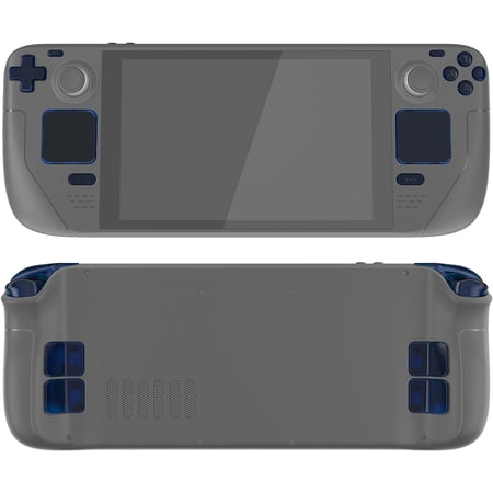eXtremeRate Clear Blue Replacement ABXY D-pad Trackpad Bumpers Triggers Buttons w/Screwdriver Tools for Steam Deck LCD Handheld Console