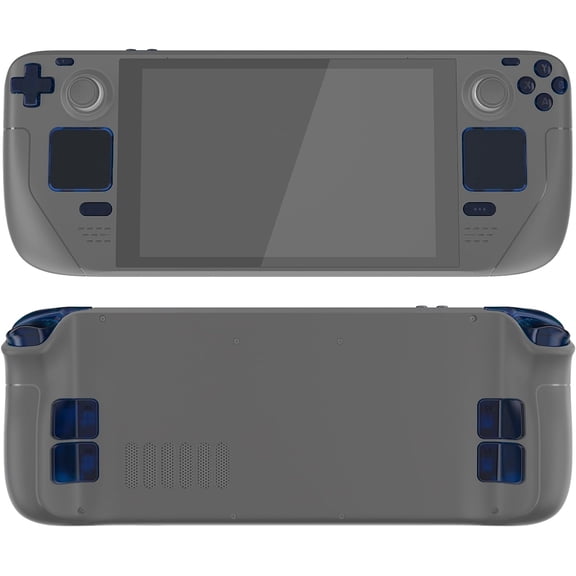 eXtremeRate Clear Blue Replacement ABXY D-pad Trackpad Bumpers Triggers Buttons w/Screwdriver Tools for Steam Deck LCD Handheld Console