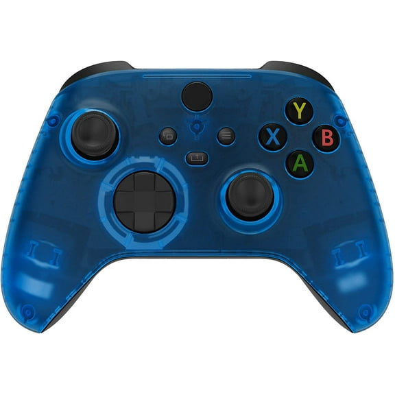 eXtremeRate Clear Blue Replacement Faceplate Front Housing Shell for Xbox Core Wireless Controller