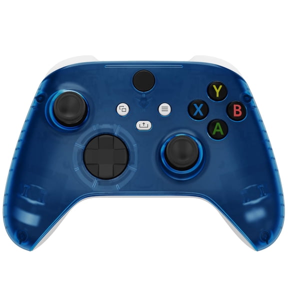 eXtremeRate Clear Blue Replacement Part Front Housing Cover Handles Faceplate for Xbox Series X & S Controller