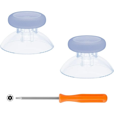 eXtremeRate Clear Glacier Blue Replacement Thumbsticks Joysticks Repair Kit for Xbox Core Wireless Controller