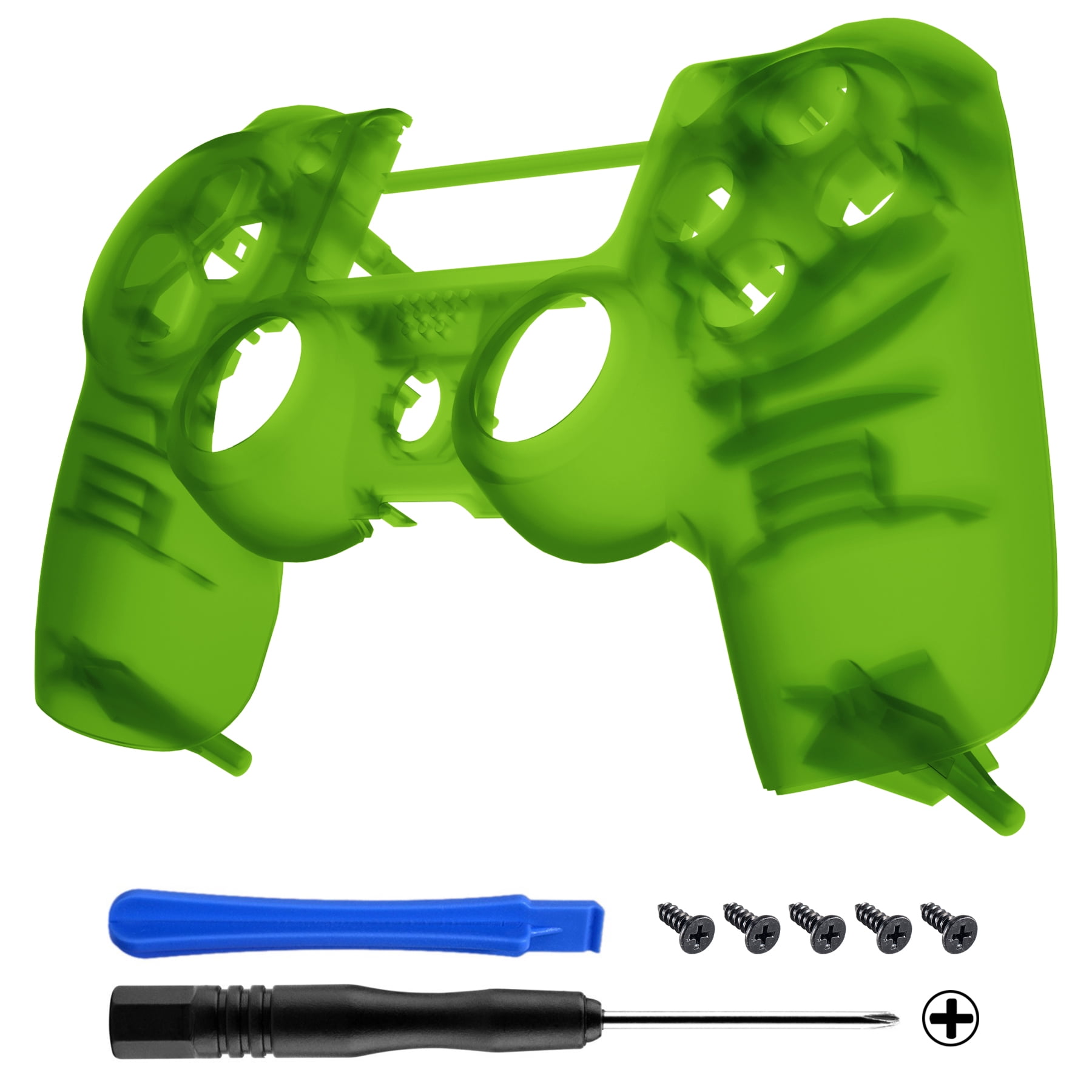 eXtremeRate Clear Green Faceplate Replacement Front Housing Shell Kit ...