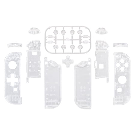 eXtremeRate Clear Housing w/Full Set Buttons Replacement Shell Case for Nintendo Switch/OLED Joycon