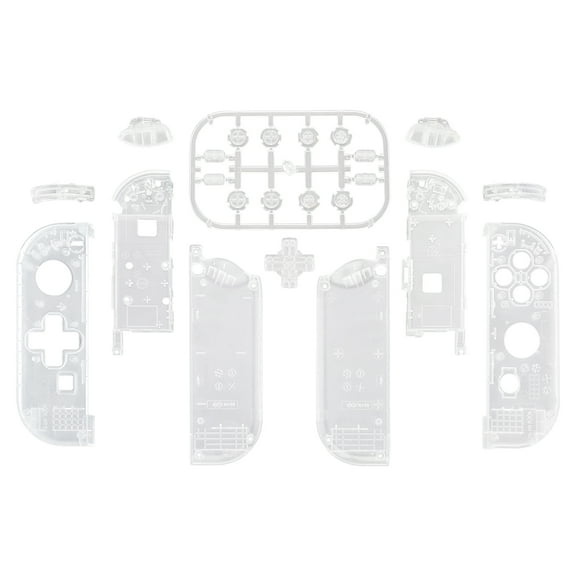 eXtremeRate Clear Housing w/Full Set Buttons Replacement Shell Case for Nintendo Switch/OLED Joycon