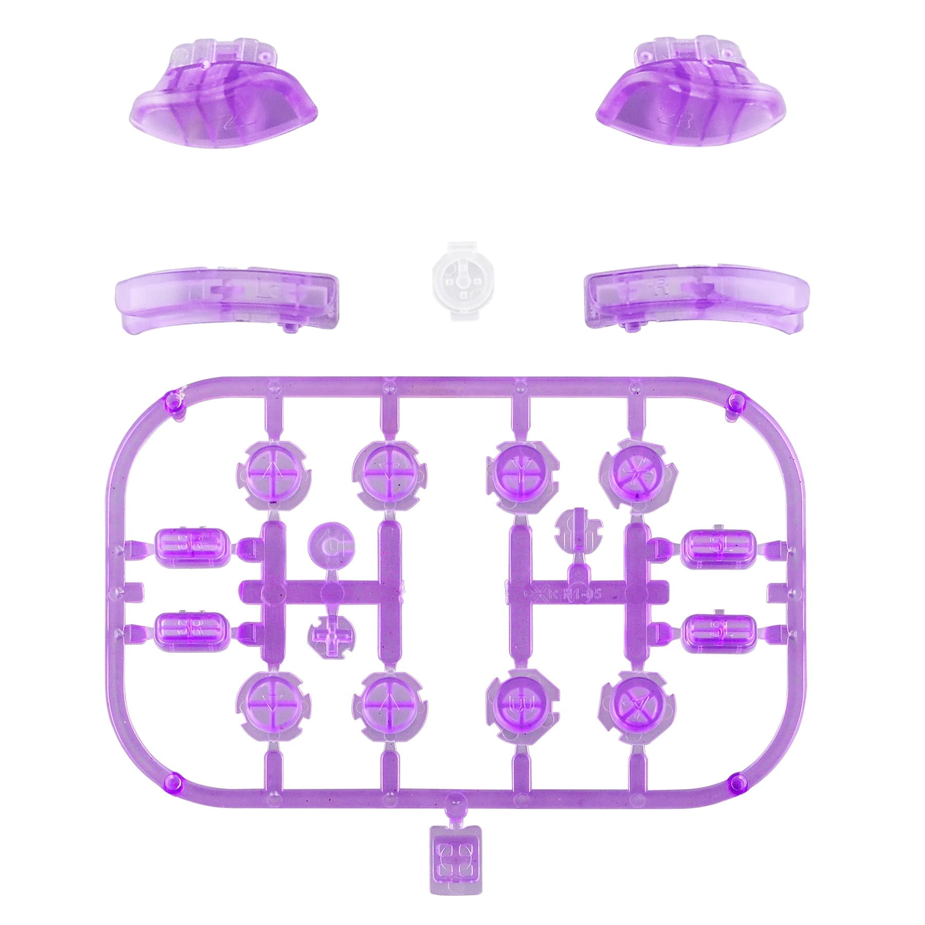 : extremerate replacement full set buttons for joycon,... eXtremeRate Clear Purple Replacement Trigger Full Buttons w/Tools for ...