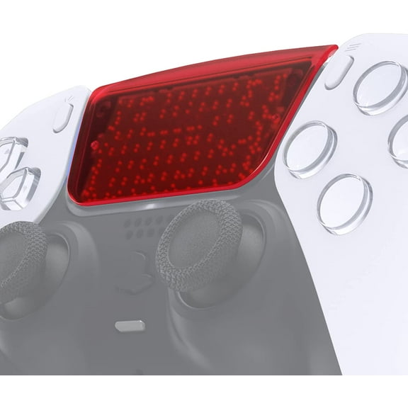 eXtremeRate Clear Red Replacement Touchpad Cover Part Touch Pad for ps5 Controller BDM-010/020/030/040