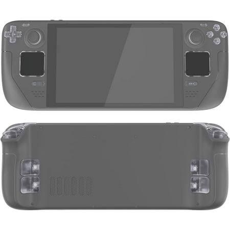 eXtremeRate Clear Replacement ABXY D-pad Trackpad Bumpers Triggers Buttons w/Screwdriver Tools for Steam Deck LCD Handheld Console