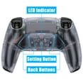 thumbnail image 1 of eXtremeRate Clear Rise 2.0 Remap Kit Black Rubberized Grip White Back Shell Upgrade Board Back Shell Buttons for PS5 Controller BDM-010/020, 1 of 5