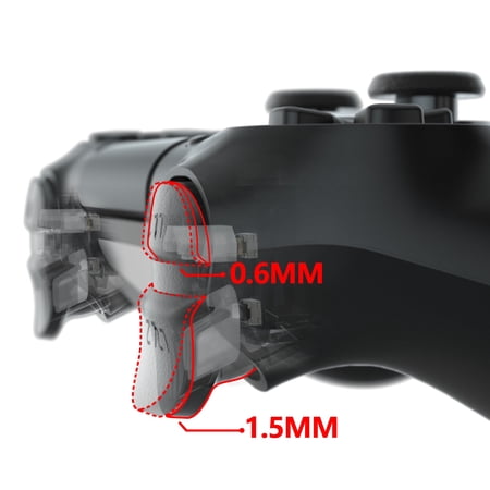 eXtremeRate Clicky Hair Trigger Kit for PS4 CUH ZCT2 Controller Shoulder Buttons, Custom Flashshot Trigger Stop Flex Cable for PS4 Slim Pro Controller JDM-040/050/055
