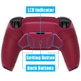 thumbnail image 1 of eXtremeRate Cosmic Red Rubberized Grip Remap Kit Upgrade Board Back Shell 4 Buttons for PS5 Controller BDM 010/020, 1 of 5