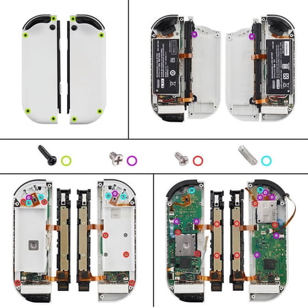 eXtremeRate Cross Screwdriver Set Opening Tools Repair Kits for Nintendo Switch OLED Console and JoyCon with Spare Screws Tweezers and Prying Tool