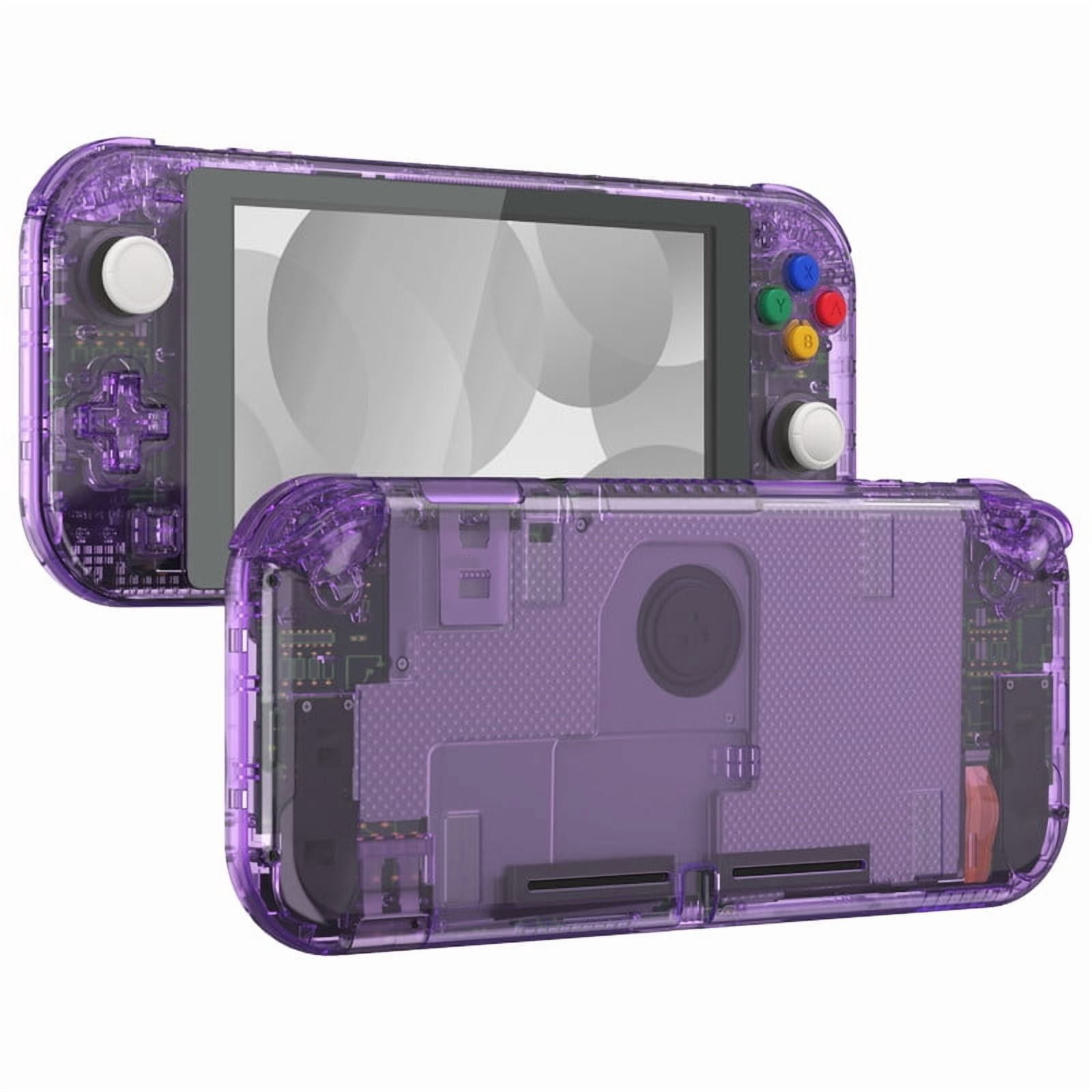 eXtremeRate Crystal Clear Atomic Purple DIY Replacement Shell for ...
