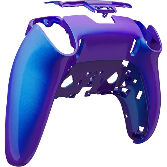 eXtremeRate Custom Back Housing Bottom Shell Compatible with ps5 Edge Controller, Chameleon Purple Blue DIY Replacement Back Shell Cover Compatible with ps5 Edge Controller