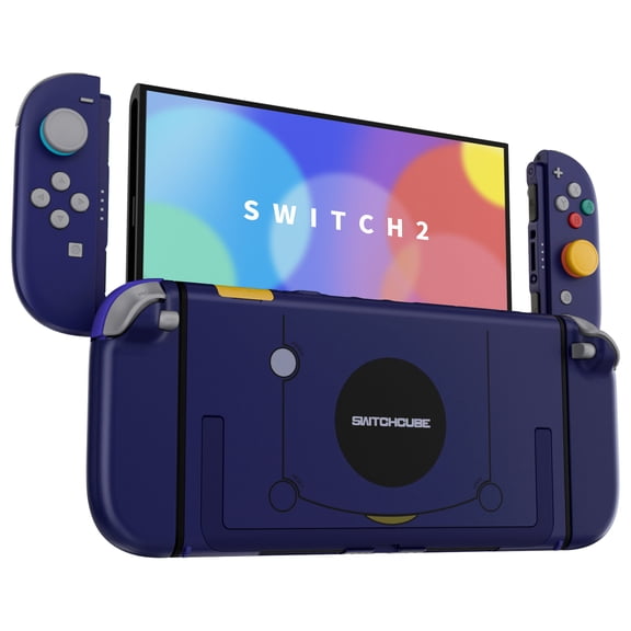 eXtremeRate Custom Full Set Rear Back Plate Controller Housing with Buttons for Switch 2 - Deluxe Version - Classic SwitchCube Style