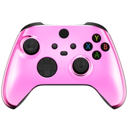 eXtremeRate Custom Shell Chrome Pink Replacement Cover Faceplate for Xbox Core Wireless Controller