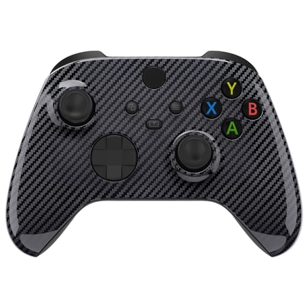 eXtremeRate Custom Shell Graphite Carbon Fiber Pattern Front Housing Cover for Xbox Core Controller