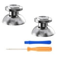thumbnail image 1 of eXtremeRate Custom Silver Metal Thumbsticks Replacement Aluminum Analog Stick Joystick for PS5 BDM 010/020/030/040, 1 of 6