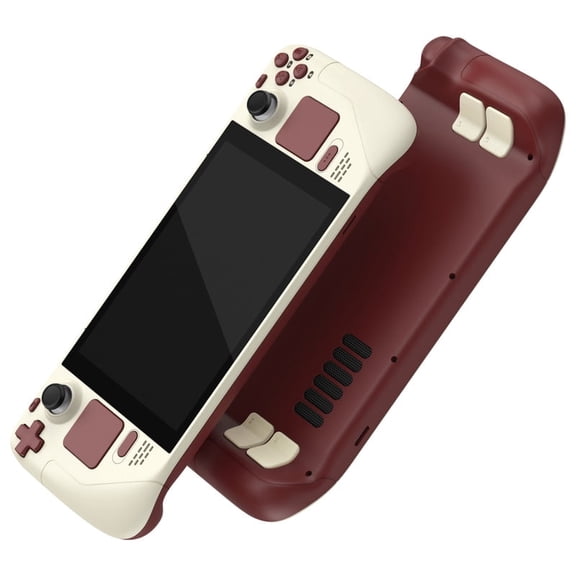 eXtremeRate DIY Full Set Shell with Buttons for Steam Deck LCD, Custom Faceplate Back Plate Replacement Shell for Steam Deck LCD - Classic FC Style [Console NOT Included]