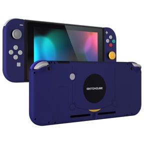 eXtremeRate Replacement Shell Buttons Back Plate for Switch Console, Housing w/Full Set Buttons for Joycon Handheld Controller - Classic SwitchCube Style