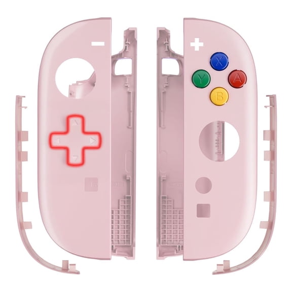 eXtremeRate DIY Replacement Shell (D-Pad Version) with Buttons for Joycon 2,Custom Housing Faceplate Case for Nintendo Switch 2 Controller - Essence Version - Cherry Blossoms Pink