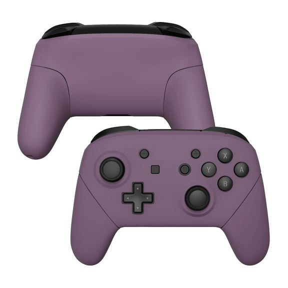 eXtremeRate Dark Grayish Violet Faceplate Backplate Handles for Nintendo Switch Pro Controller, Soft Touch DIY Replacement Grip Housing Shell Cover for Nintendo Switch Pro - Controller NOT Included