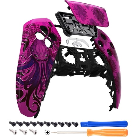 eXtremeRate Darkness Octopus Touchpad Front Housing Shell Replacement Cover for ps5 Controller BDM-010/020/030/040