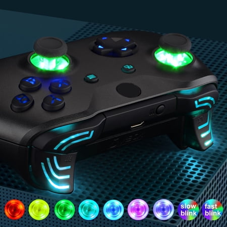 eXtremeRate Dpad Thumbsticks Start Back ABXY Black Symbols Buttons for Xbox One S/X Controller