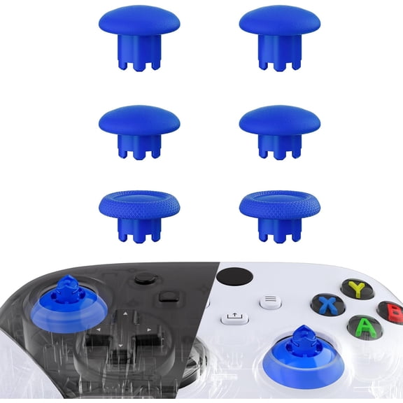 eXtremeRate EDGE Sticks Interchangeable Thumbsticks for Xbox Core Controller, Blue Swappable Analog Stick Joystick for Xbox One S/X, Xbox Elite V1 Controller, for Nintendo Switch Pro Controller