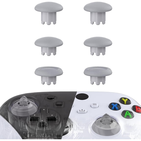 eXtremeRate EDGE Sticks Interchangeable Thumbsticks for Xbox Core Controller, New Hope Gray Swappable Analog Stick Joystick for Xbox One S/X, Xbox Elite V1 , for Nintendo Switch Pro Controller