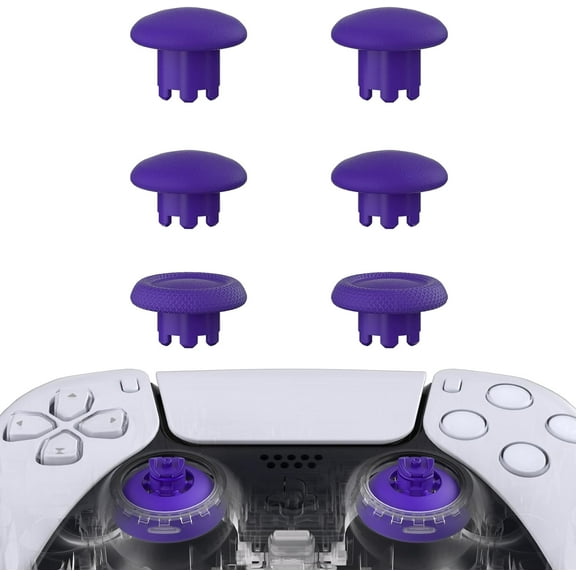 eXtremeRate EDGE Sticks Swappable Thumbsticks for PS5 Controller, Custom Purple Replacement Interchangeable Analog Stick Joystick for PS5, for PS4 All Model Controllers Universal - WITHOUT Controller