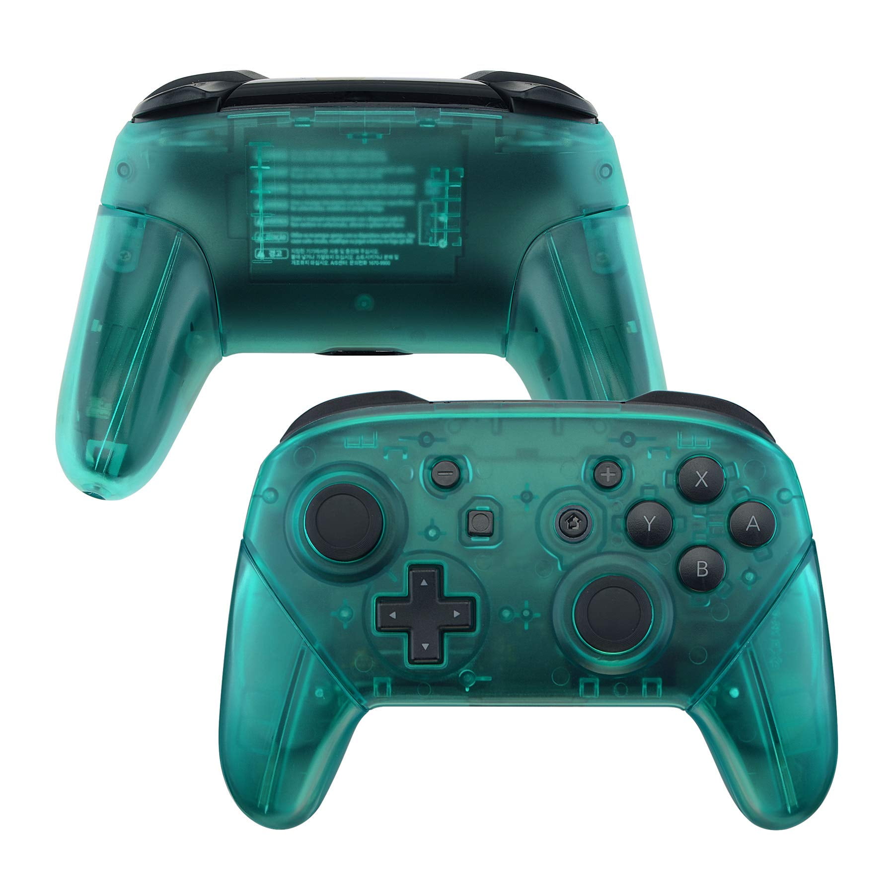 eXtremeRate Emerald Green Faceplate Backplate Handles for Nintendo