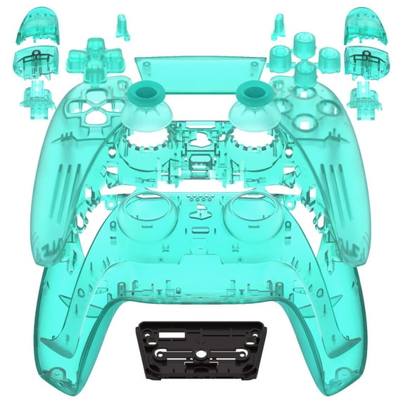eXtremeRate Emerald Green PS5 Controller Shell Set - Full Housing w/ Buttons & Touchpad Cover for BDM-010/020