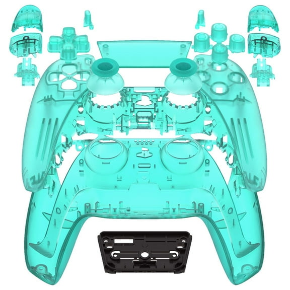 eXtremeRate Emerald Green PS5 Controller Shell Set - Full Housing w/ Buttons & Touchpad Cover for BDM-010/020