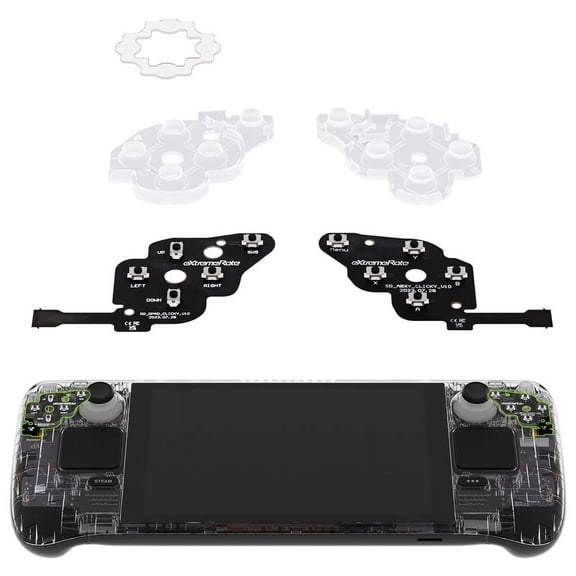 eXtremeRate Face Clicky Kit for Steam Deck Handheld Console, Custom Dpad View A B X Y Menu Keys Face Buttons Mouse Clicky Kit for Steam Deck LCD Console - WITHOUT Console