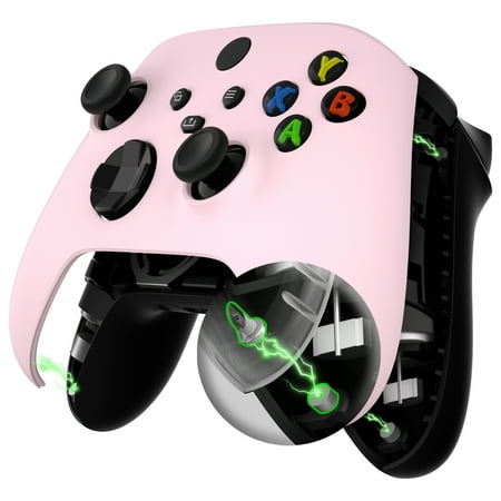 eXtremeRate Front Shell Cherry Blossoms Pink Replacement Parts Faceplate for Xbox Core Wireless Controller
