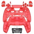 thumbnail image 1 of eXtremeRate Full Set Housing Shell with Buttons Touchpad Cover, Clear Red Custom Replacement Decorative Trim Shell Front Back Plates for ps5 Controller BDM-030/040, 1 of 6