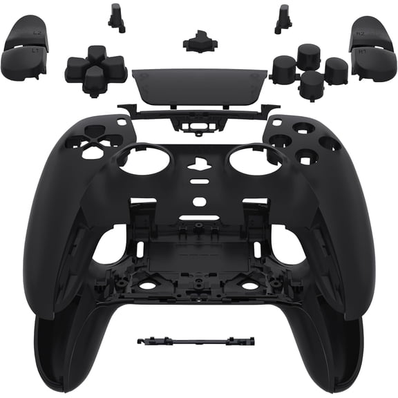eXtremeRate Full Shell Kit for PS5 Edge Controller - Replacement Housing w/ Buttons & Touchpad (Black)