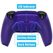 eXtremeRate Galactic Purple Rubberized Grip Remap Kit Upgrade Board Back Shell 4 Buttons for PS5 Controller BDM 010/020