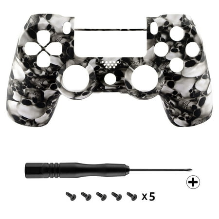eXtremeRate Ghost Skull Replacement Front Housing Shell for ps4 Slim Pro Controller JDM-040/050/055