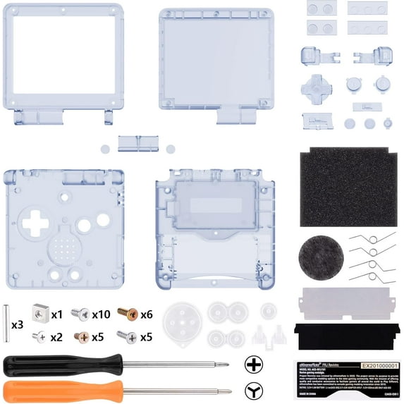 eXtremeRate Glacier Blue Custom Replacement Housing Shell for Gameboy Advance SP,Compatible with Both IPS & Standard LCD