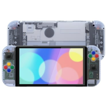 eXtremeRate Glacier Blue Full Set Shell Replacement w/ Colorful Buttons for Nintendo Switch OLED