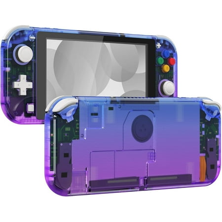 eXtremeRate Gradient Translucent Bluebell DIY Replacement Shell for Nintendo Switch Lite, NSL Handheld Controller Housing w/Screen Protector, Custom Case Cover for Nintendo Switch Lite